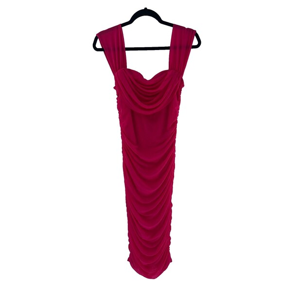 Women's Pretty Garden Off The Shoulder Ruched Bodycon Dress Size S - Picture 2 of 9